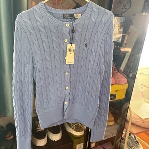 Polo by Ralph Lauren Light Blue Cardigan Sweater